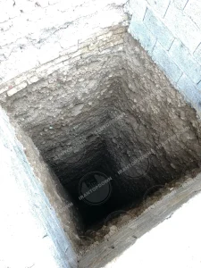 حفاری محل ستون‌ها در روش تاپ دان