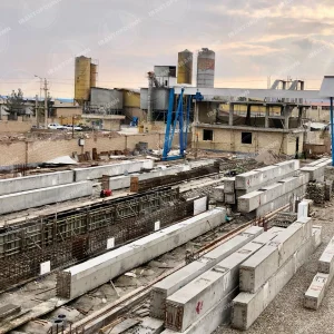 ساخت ستون‌های پیش ساخته بتنی یا فلزی در روش تاپ دان